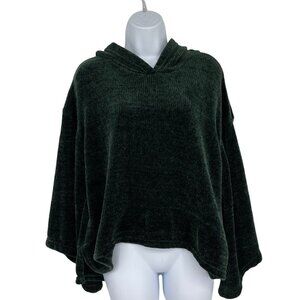 Gilligan & O’Malley Bell Sleeve Plush Ribbed Texture Cropped Hoodie Size L